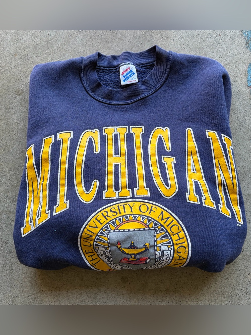 Vintage 90s University of Michigan Wolverines Crewneck Sweatshirt College